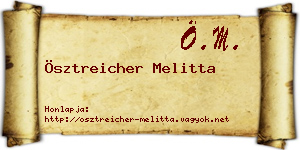 Ösztreicher Melitta névjegykártya